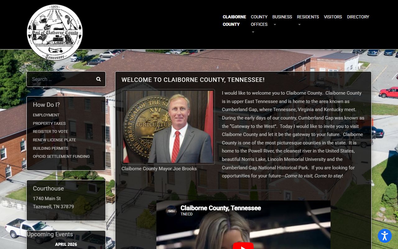 Claiborne County government website