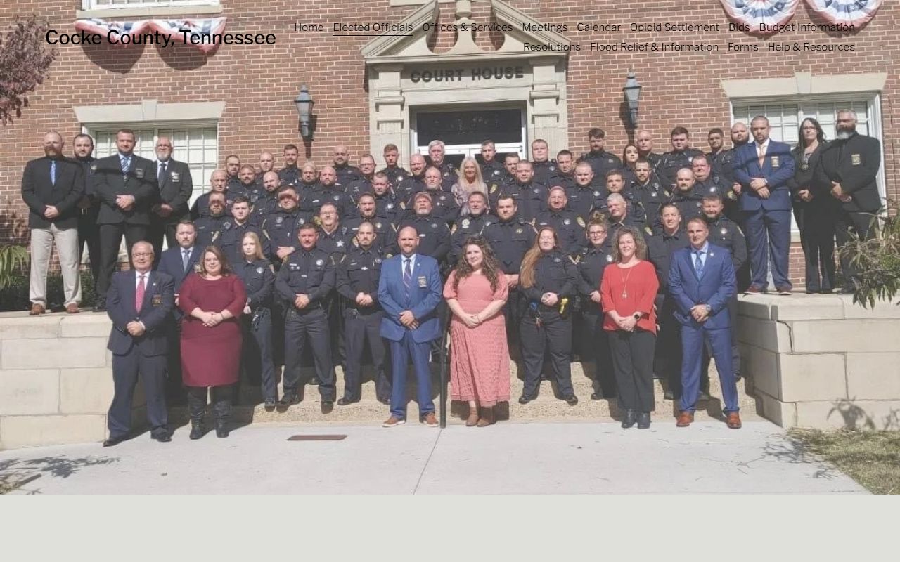 Cocke County Sheriff's Office website for busted mugshots