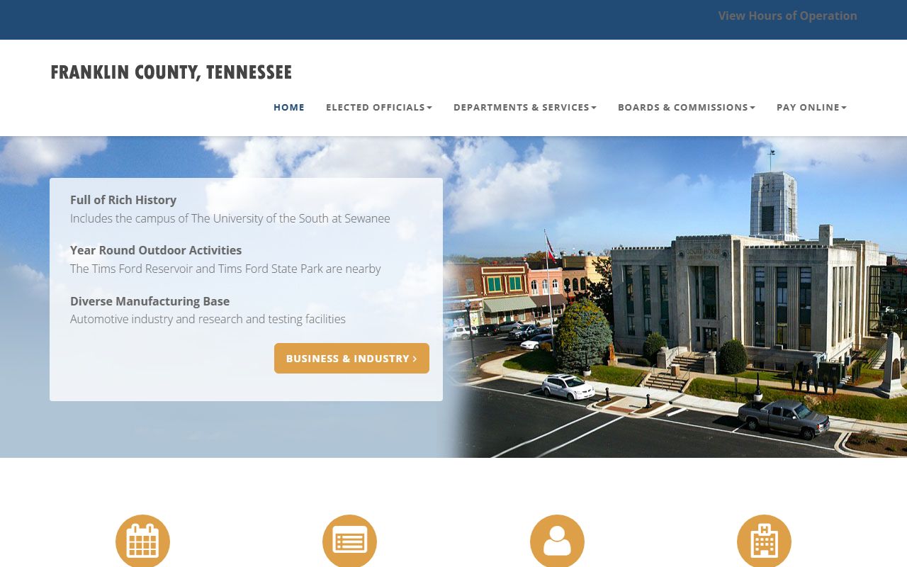 Franklin County government website with public records links