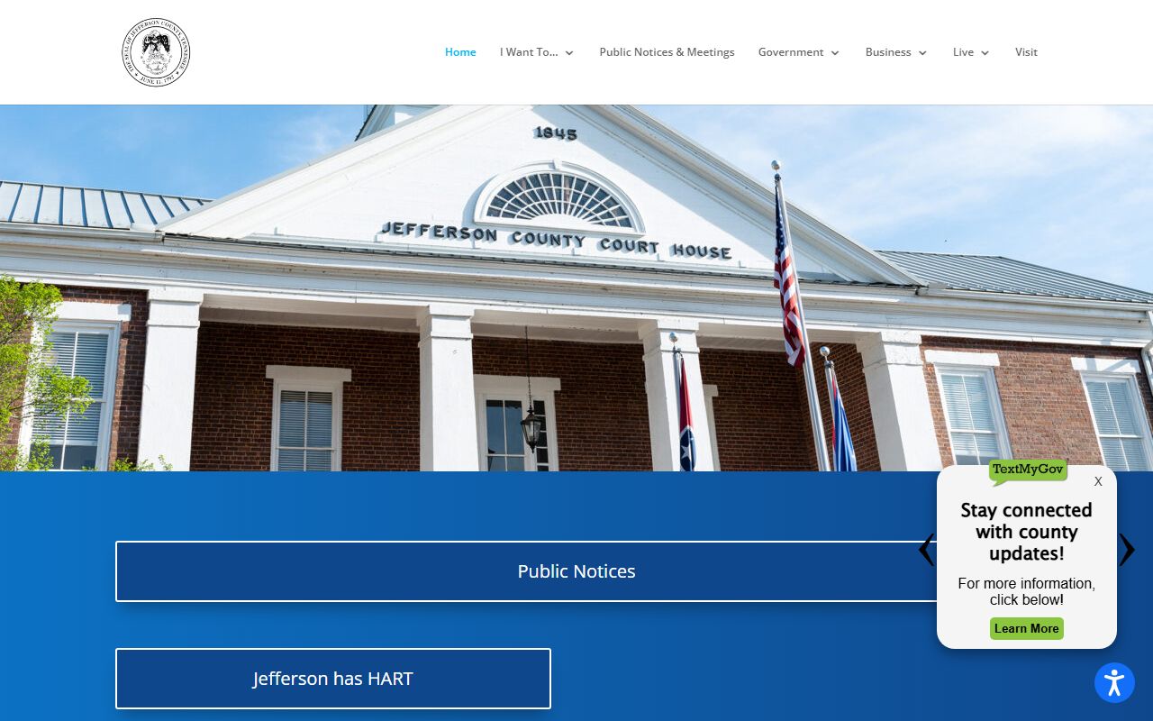 Jefferson County government website for busted mugshots resources