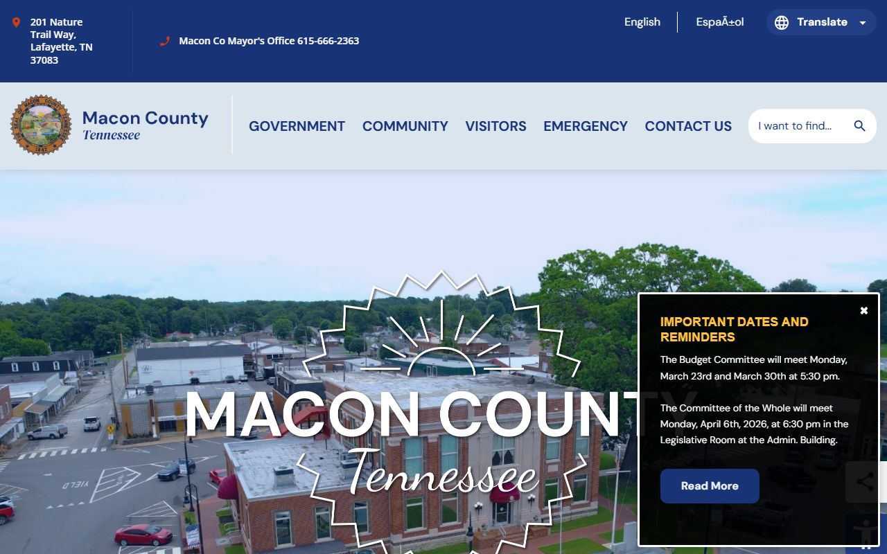 Macon County government website