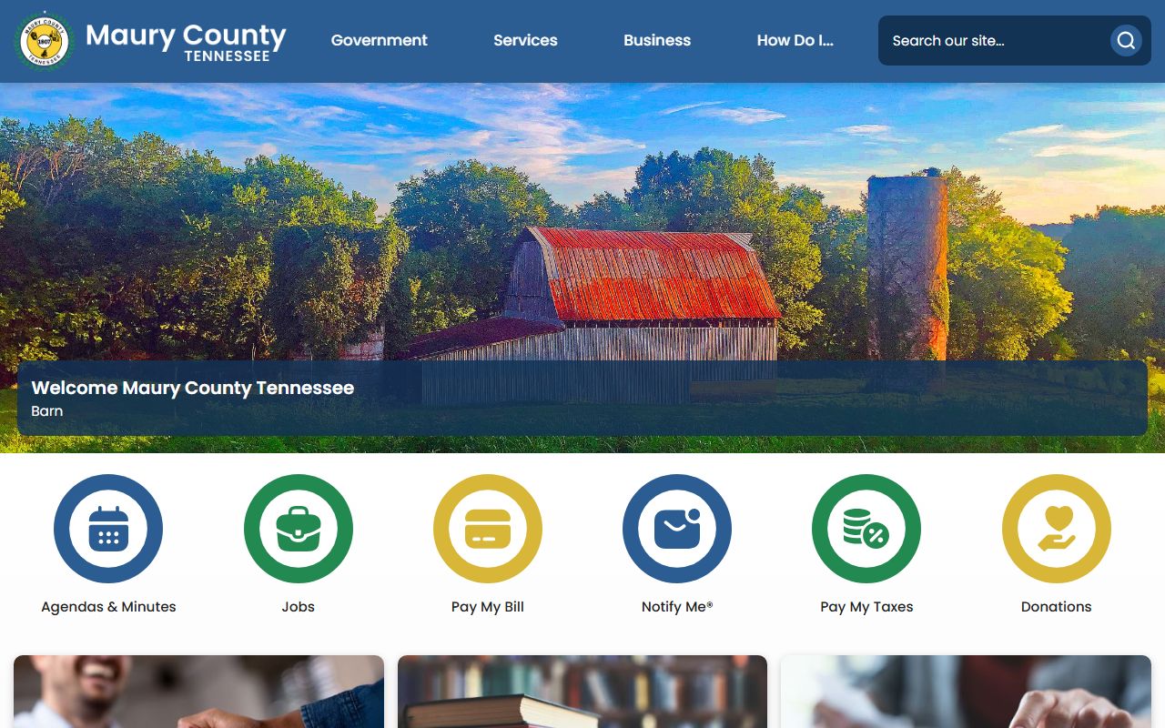 Maury County government website for busted mugshots records