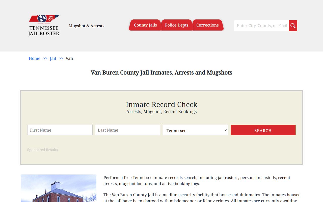 Van Buren County busted mugshots jail roster listing
