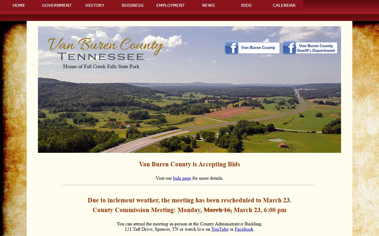 Van Buren County government website